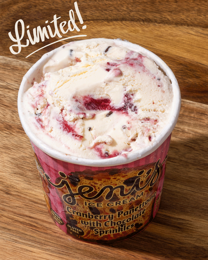 Cranberry Panettone with Chocolate Sprinkles