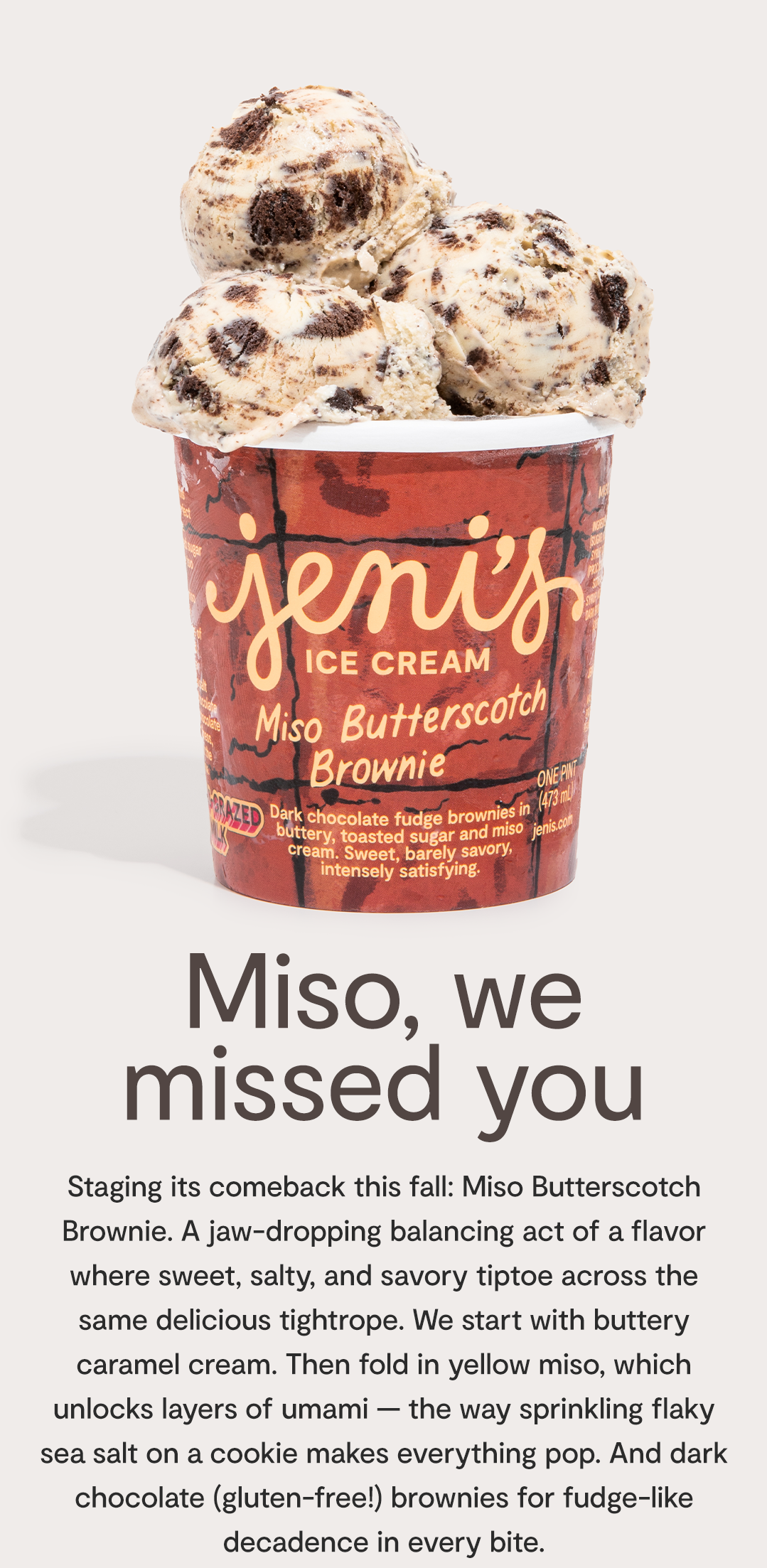 Miso Butterscotch Brownie