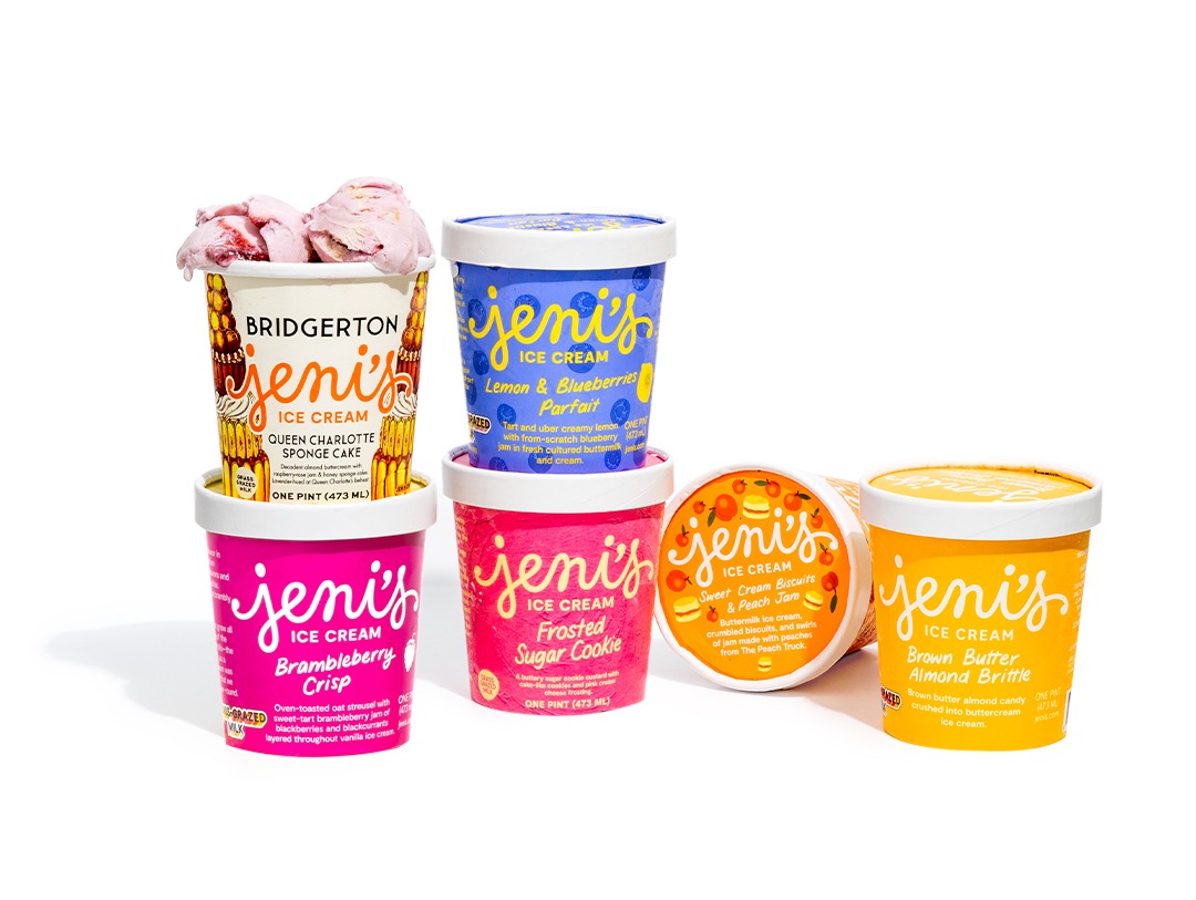 six pints of jeni's ice cream as a mother's day gift