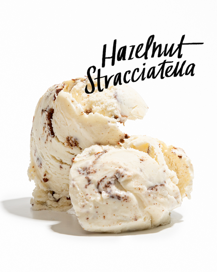 Hazelnut Stracciatella ice cream 