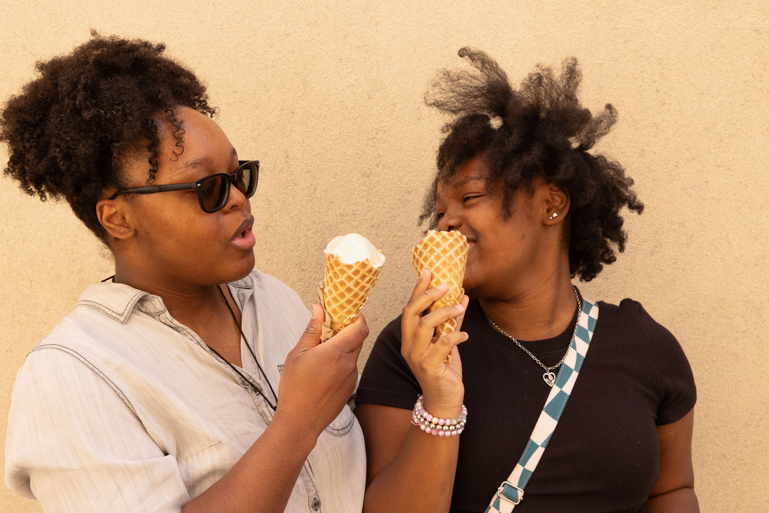 Friends enjoying ice cream