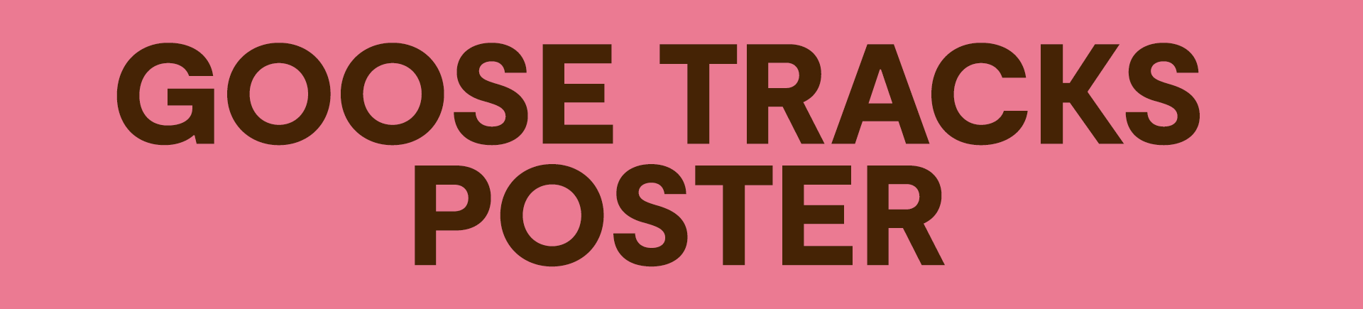 Goose Tracks Poster
