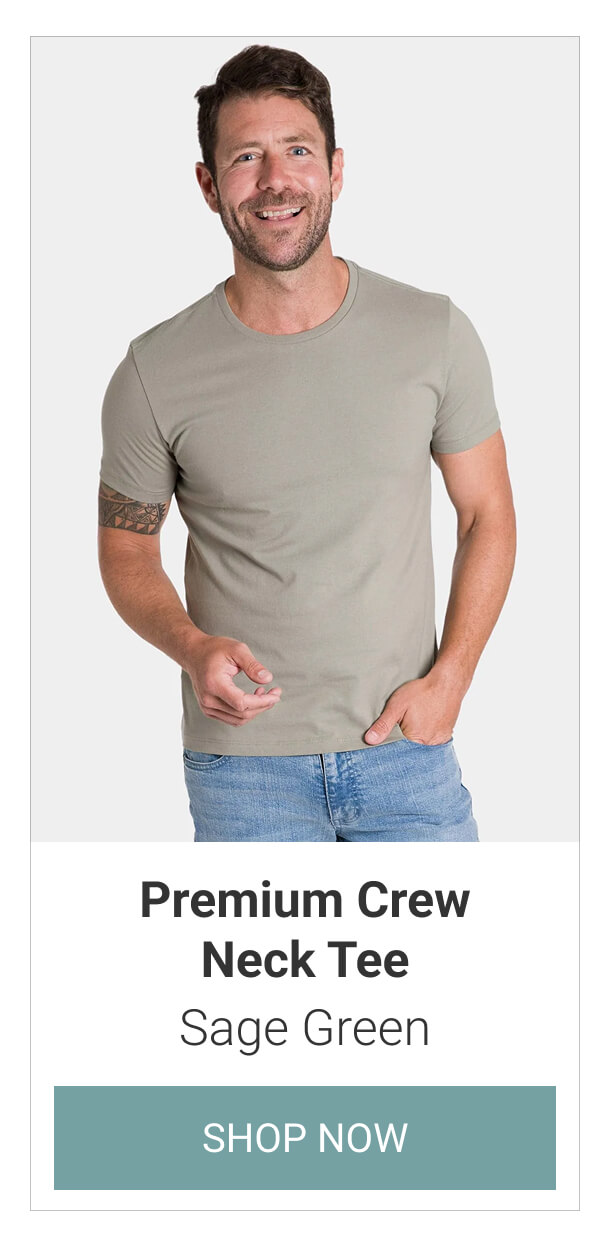 Sage Green Premium Crew Neck Tee