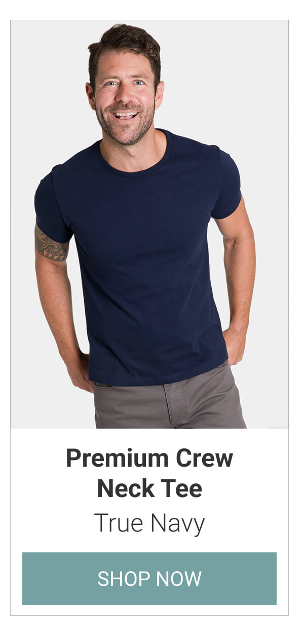 True Navy Premium Crew Neck Tee