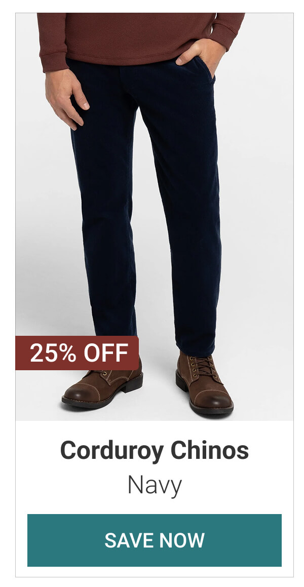 Navy Corduroy Chinos