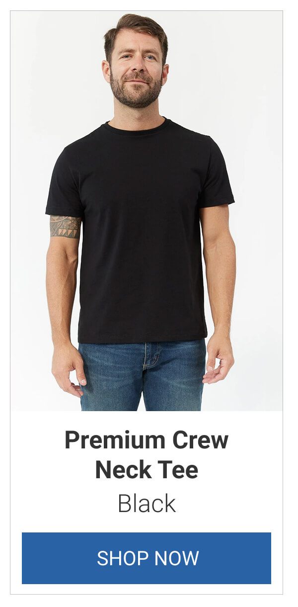 Black Premium Crew Neck Tee