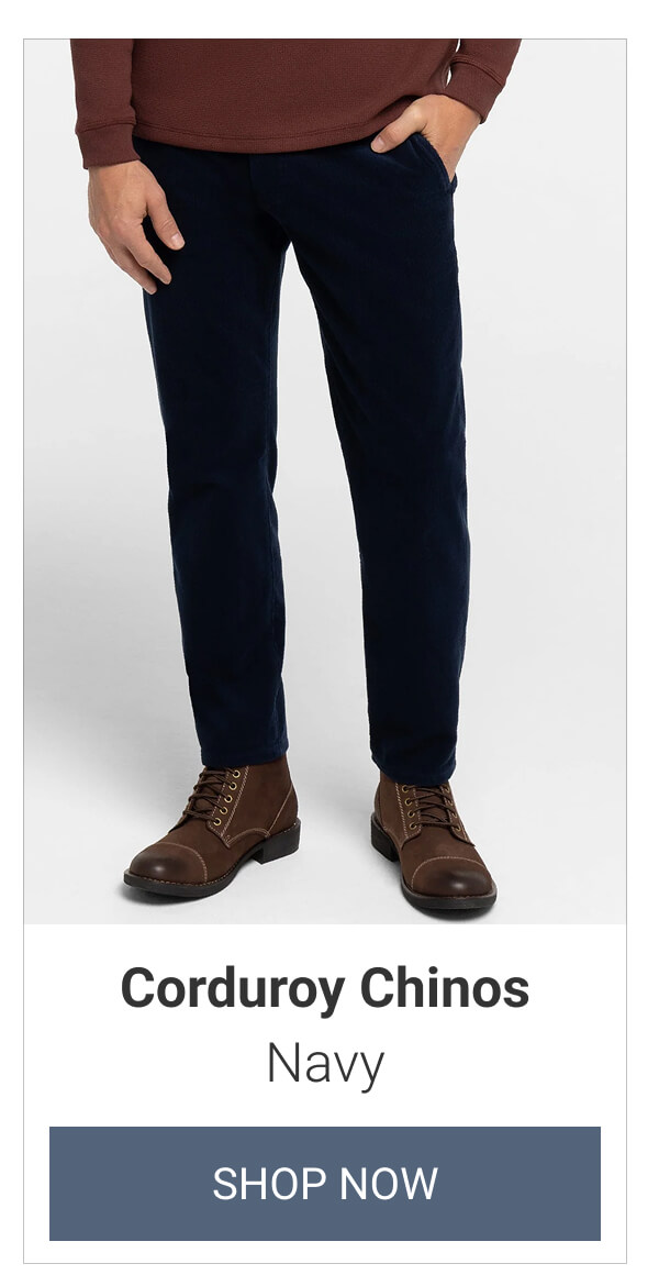 Navy Corduroy Chinos
