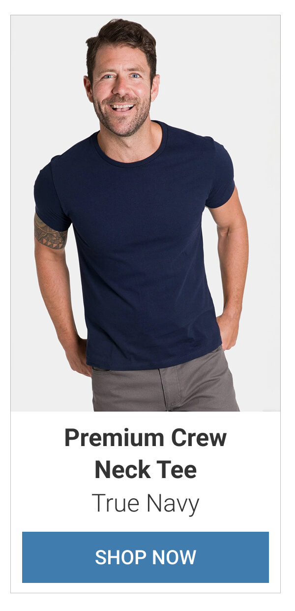 True Navy Premium Crew Neck Tee