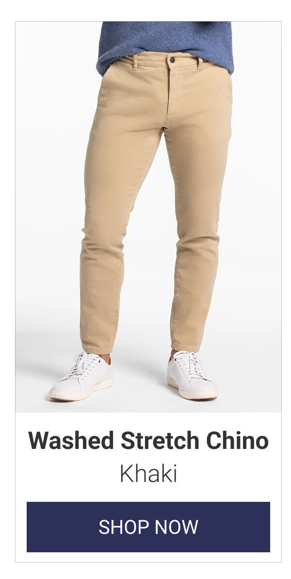 Khaki Washed Stretch Chino