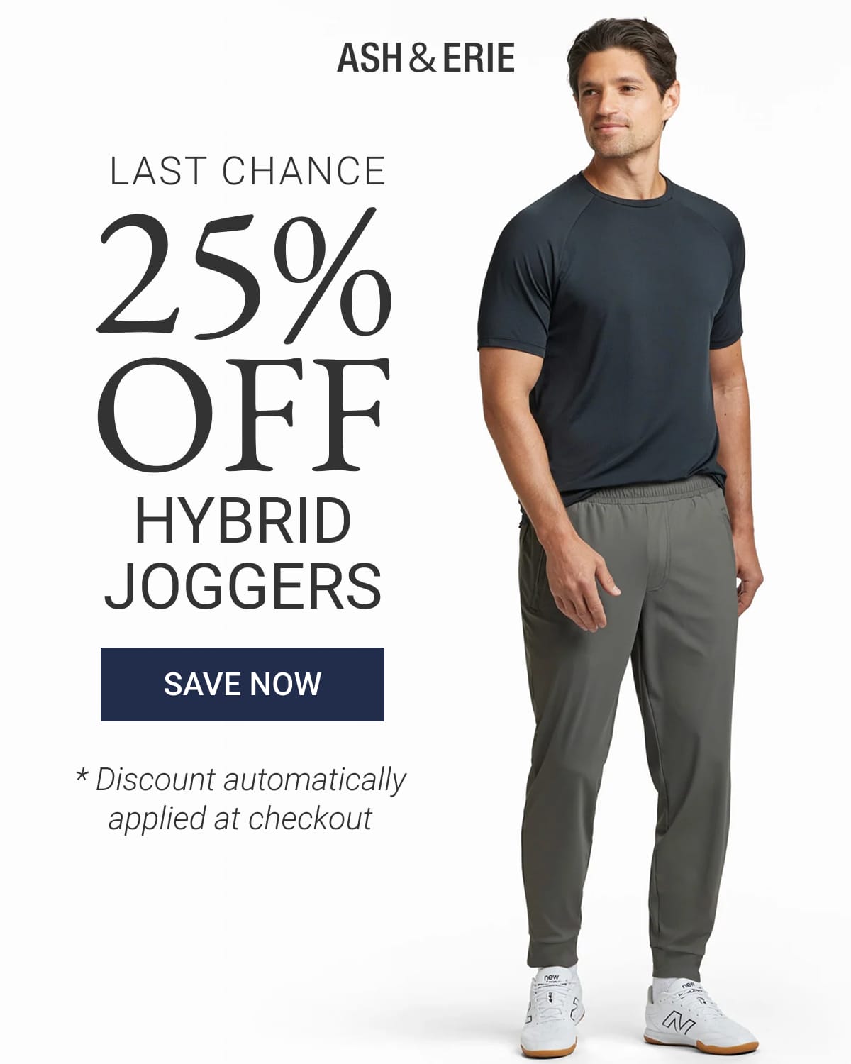 Last Chance for 25% Off Hybrid Joggers