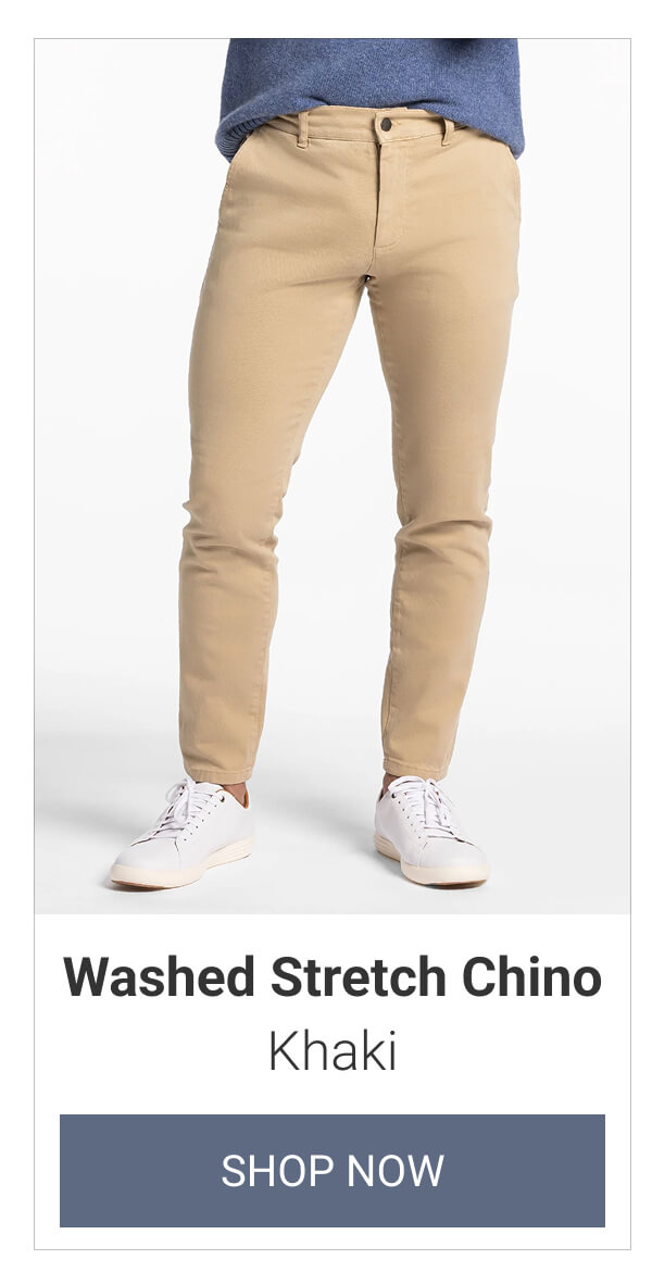 Khaki Washed Stretch Chino