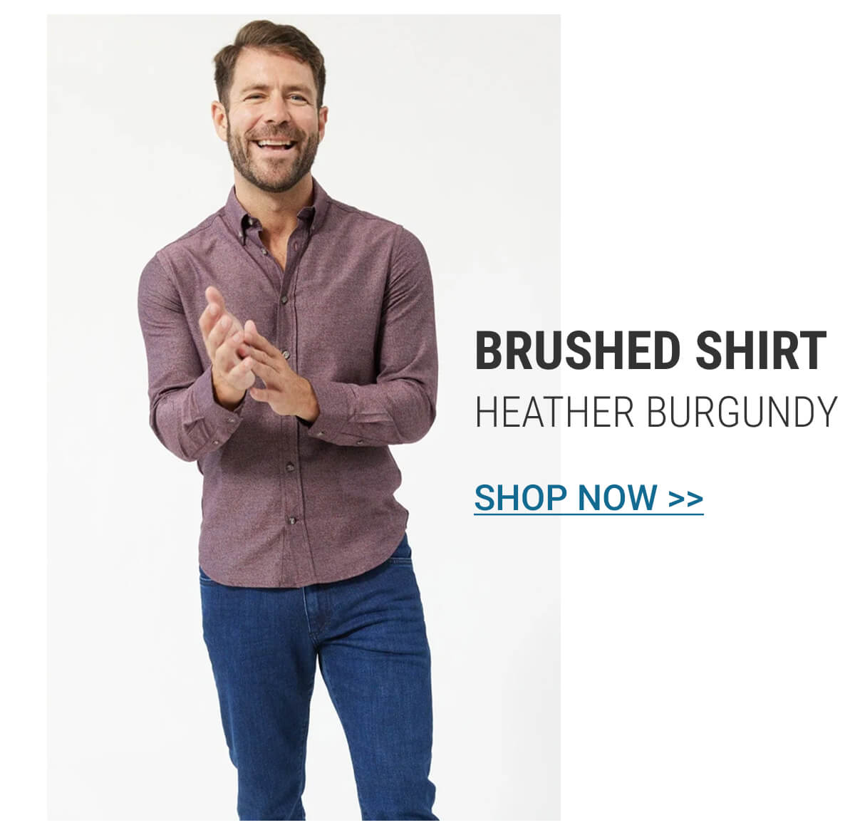 Heather Burgundy Brushed Shirt