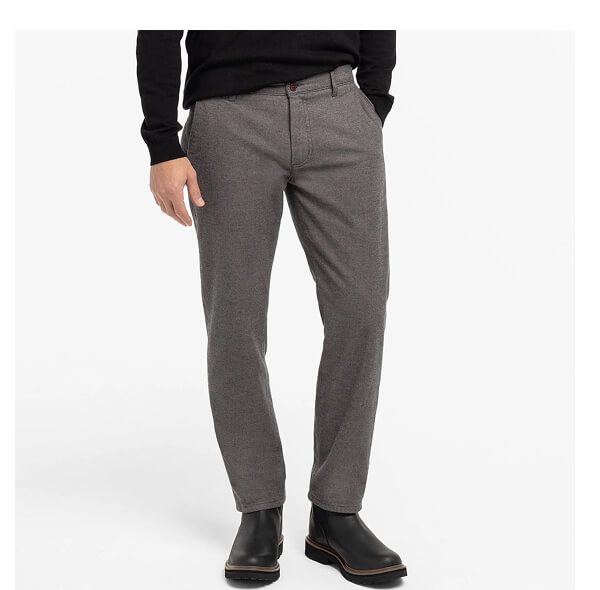 Grey Brushed Twill Chino
