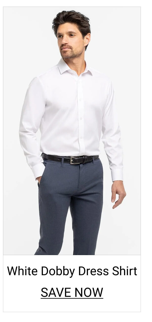 White Dobby Dress Shirt
