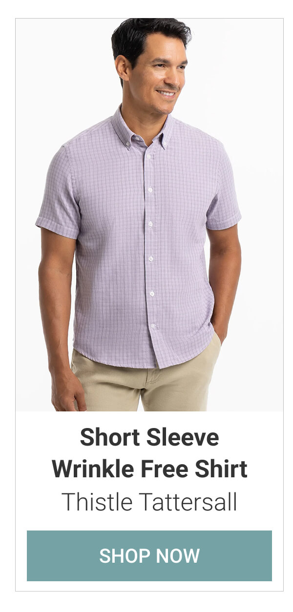 Thistle Tattersall Short Sleeve Wrinkle Free Shirt