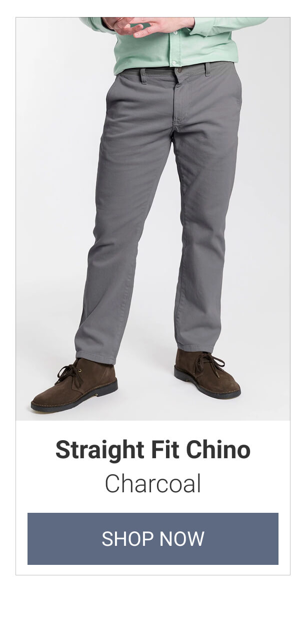 Charcoal Straight Fit Chino