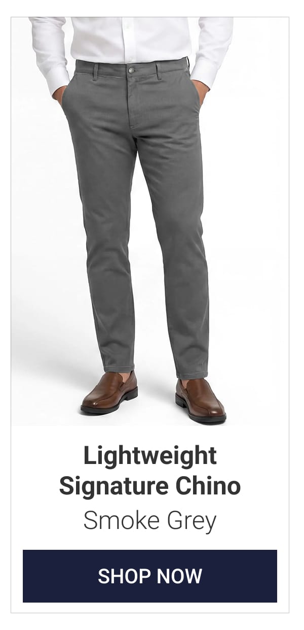 Smoke Grey Lightweight Signature Chino