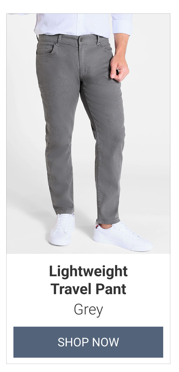 Grey Lightweight Travel Pant