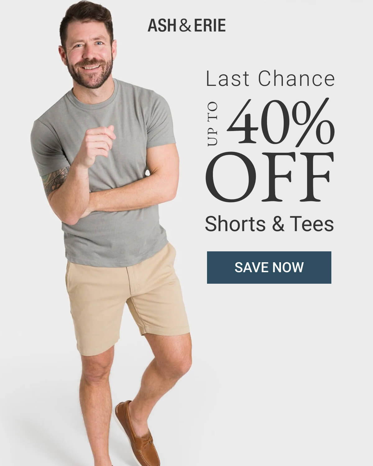 Up to 40% Off Shorts & Tees Last Chance