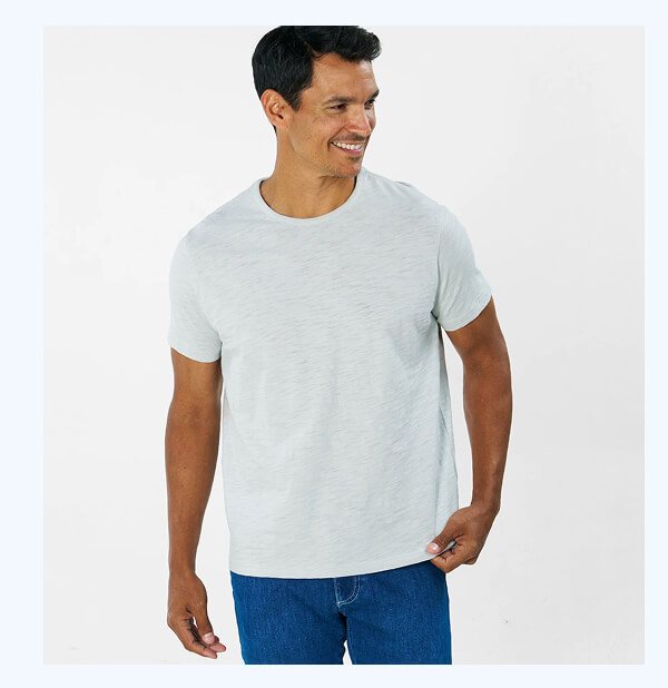 Seaglass Textured Crew Neck Tee