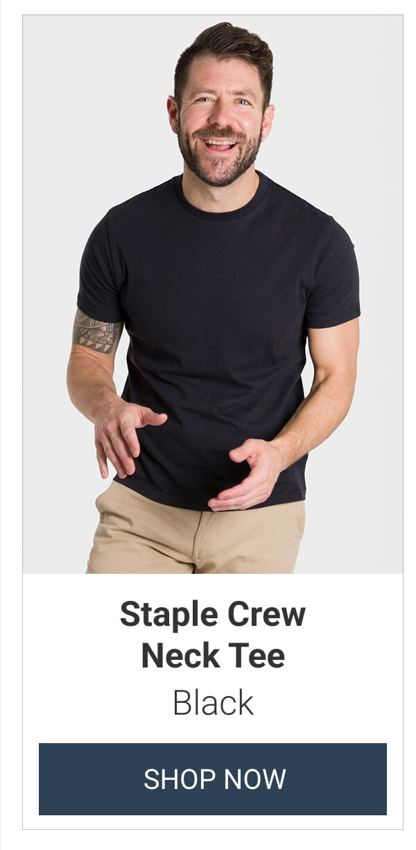 Black Staple Crew Neck Tee