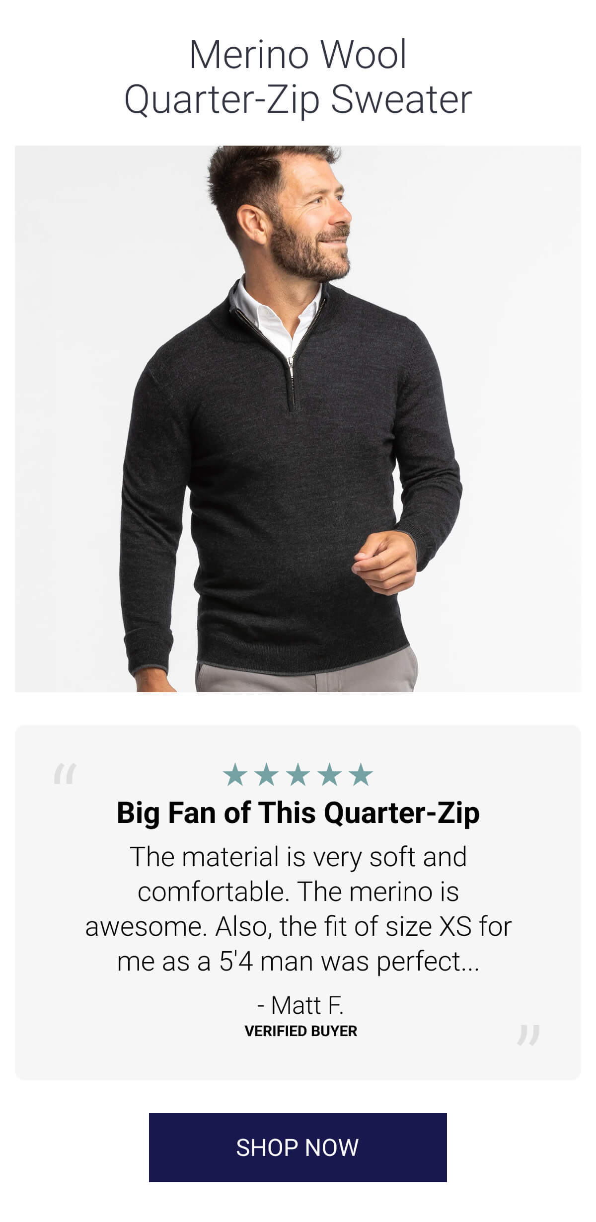 Merino Wool Quarter-Zip Sweater