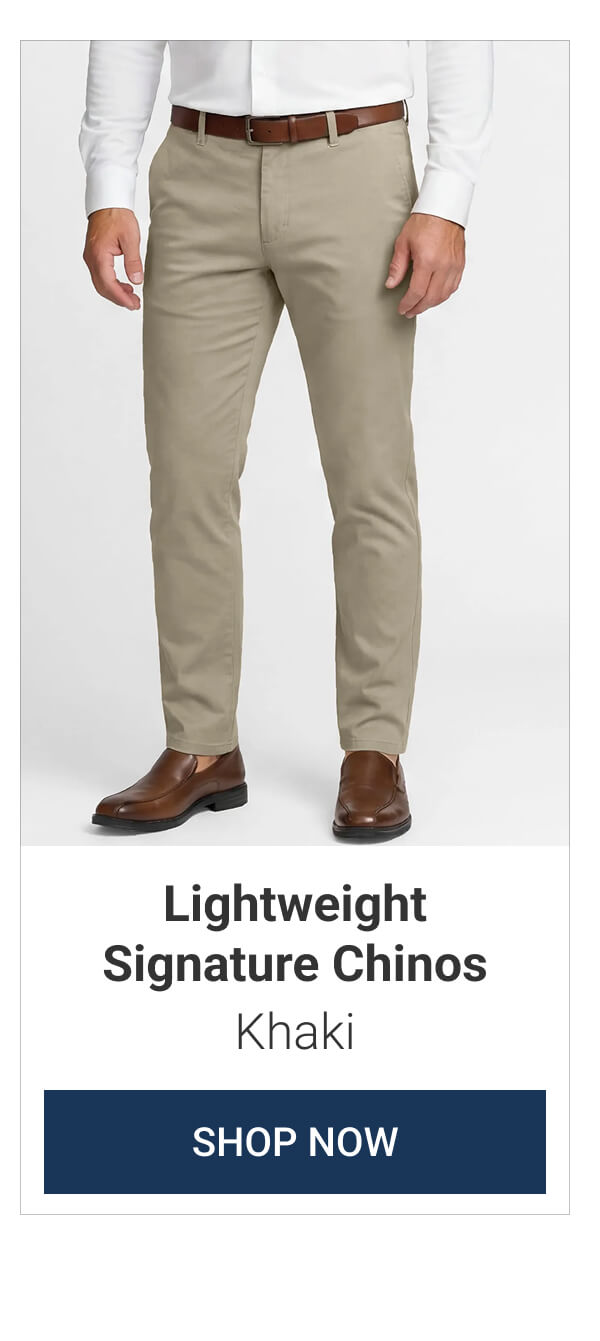 Khaki Lightweight Signature Chinos
