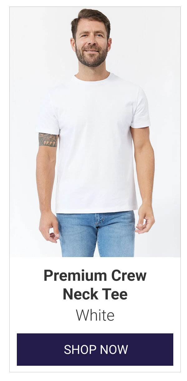 White Premium Crew Neck Tee