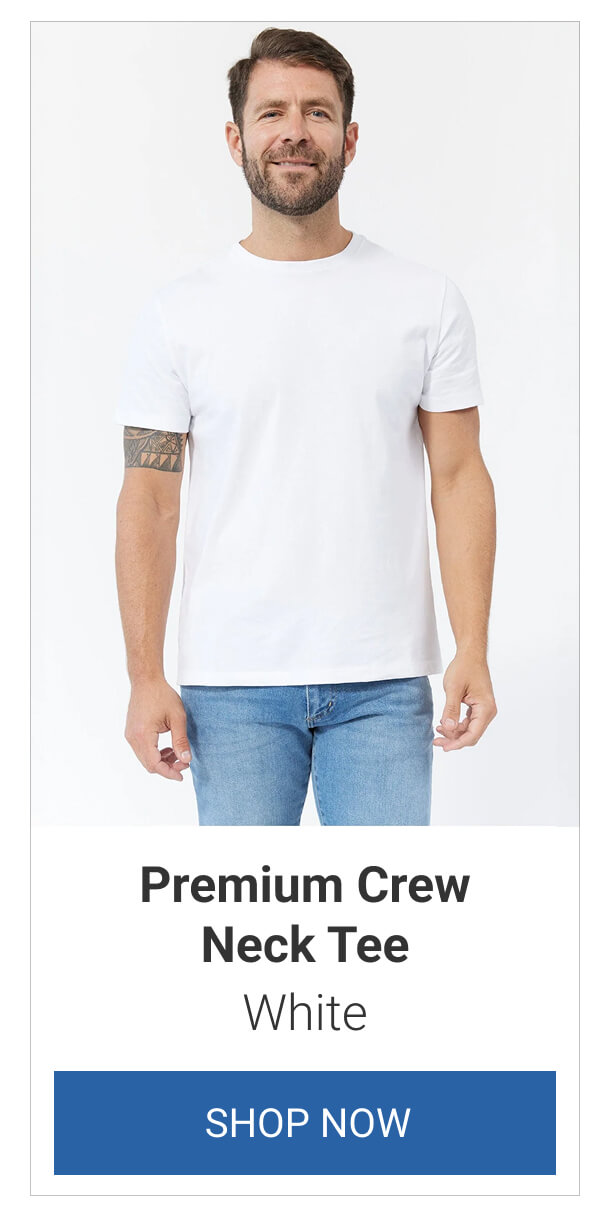 White Premium Crew Neck Tee