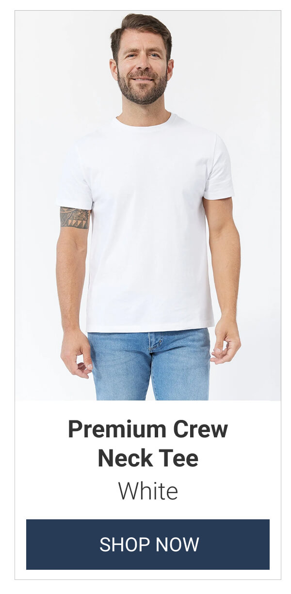 White Premium Crew Neck Tee