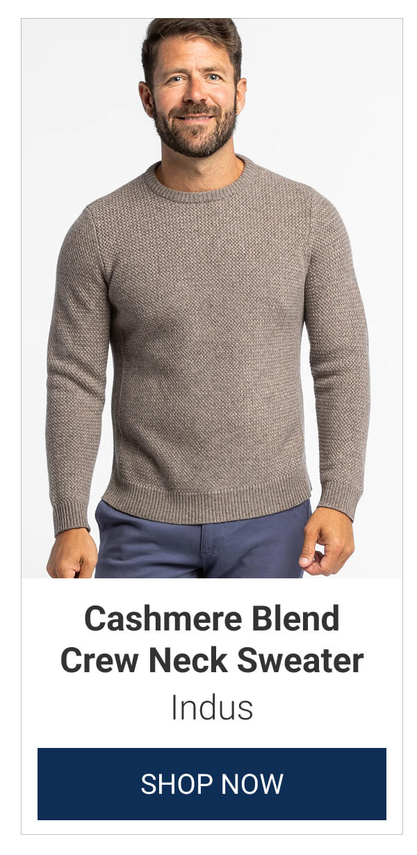 Indus Cashmere Blend Crew Neck Sweater