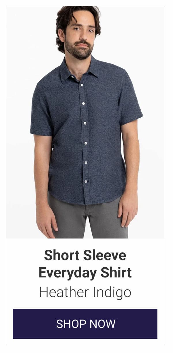 Heather Indigo Short Sleeve Everyday Shirt