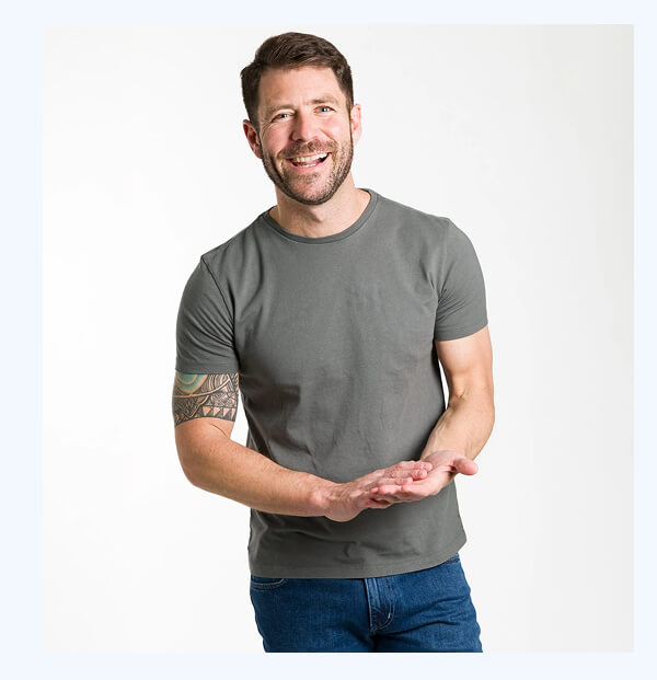 Fieldstone Grey Premium Crew Neck Tee