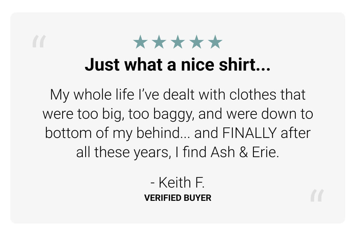 "Just what a nice shirt..."