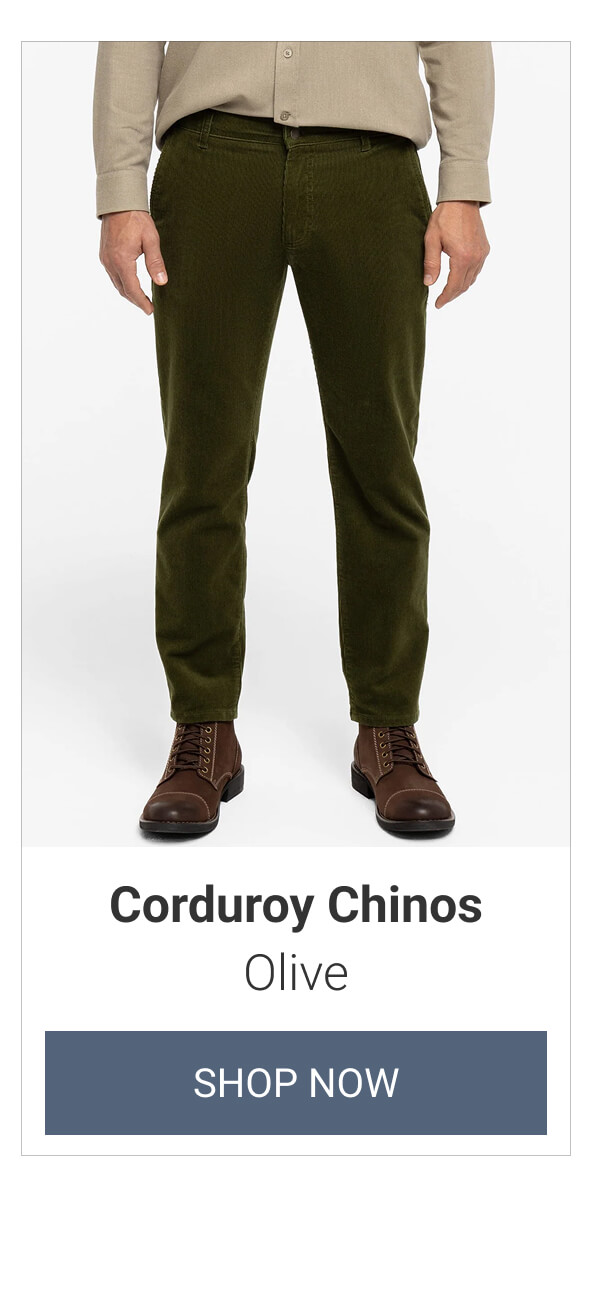 Olive Corduroy Chinos