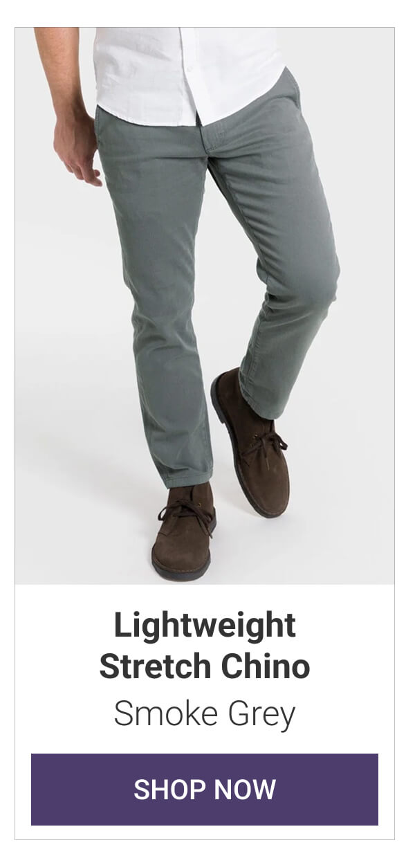 Smoke Grey Lightweight Stretch Chino
