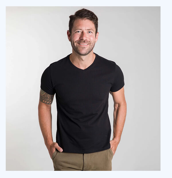 Black Premium V-Neck Tee