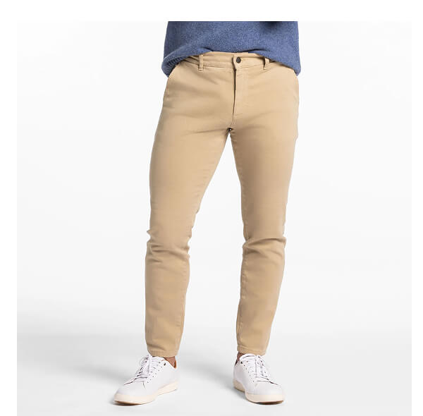 Khaki Washed Stretch Chino