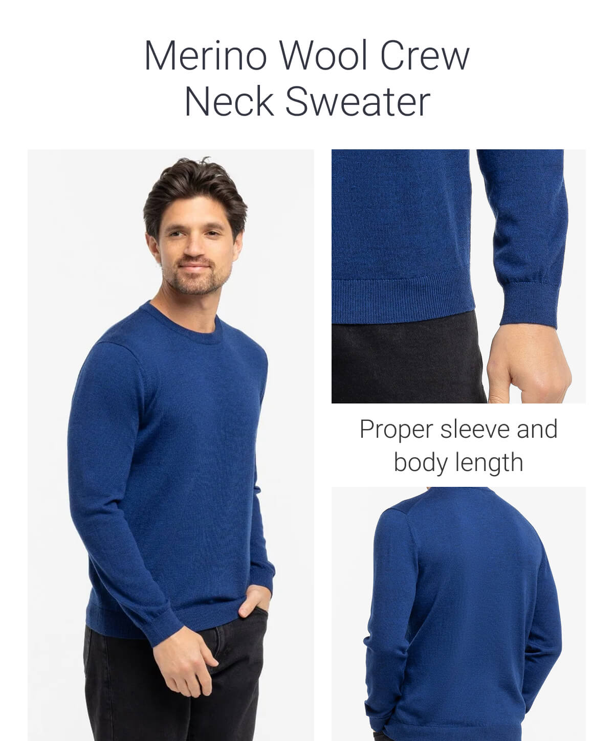 Merino Wool Crew Neck Sweater