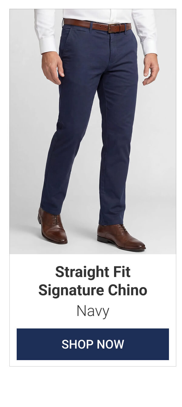 Navy Straight Fit Signature Chino
