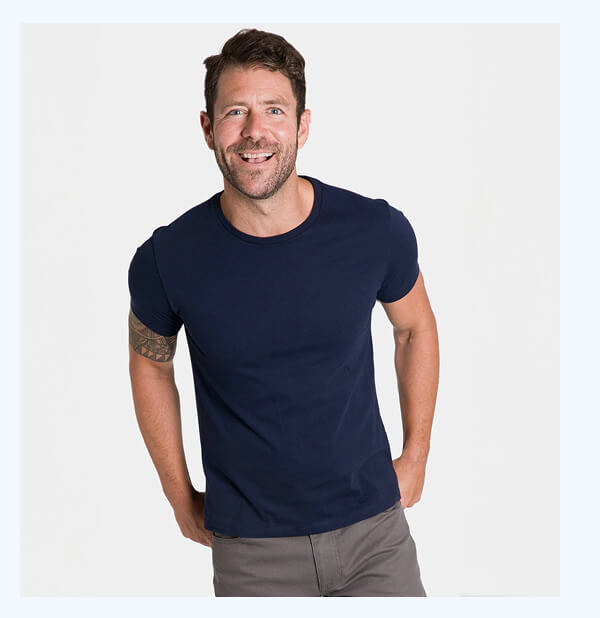 True Navy Premium Crew Neck Tee
