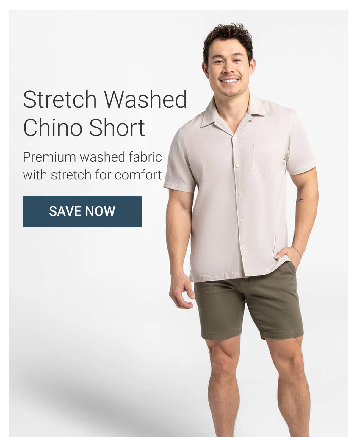 Stretch Washed Chino Short