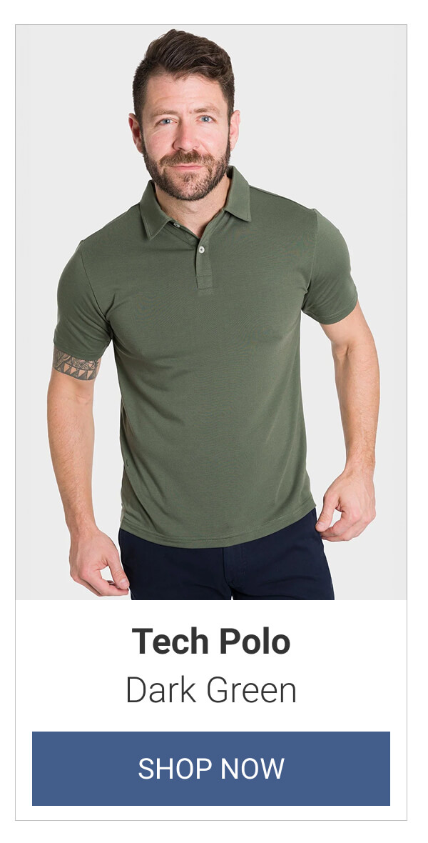 Dark Green Tech Polo