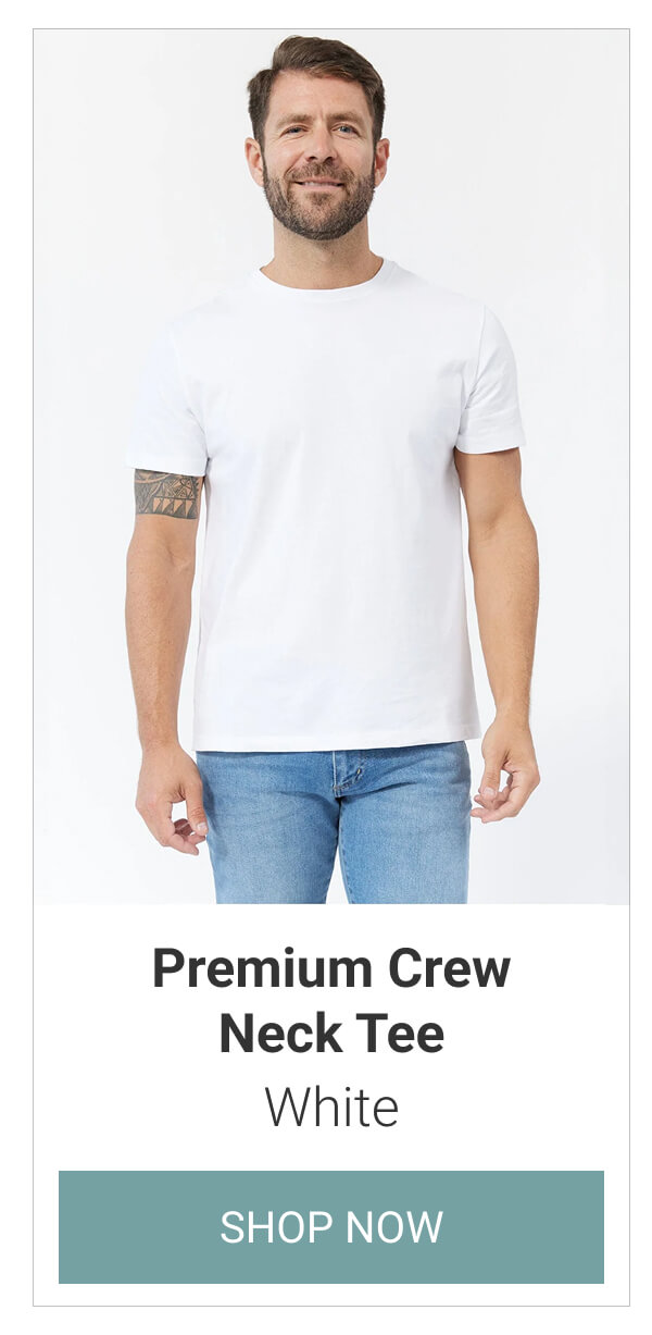 White Premium Crew Neck Tee