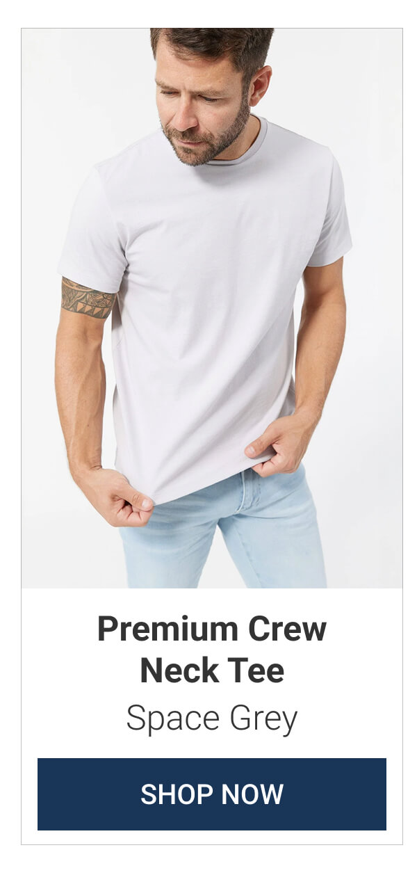 Space Grey Premium Crew Neck Tee