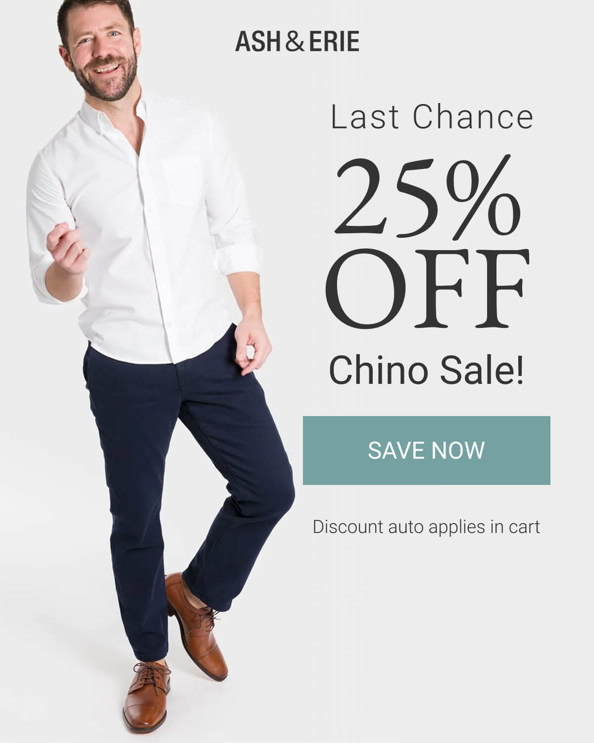 25% Off Founder's Favorite Chino Styles