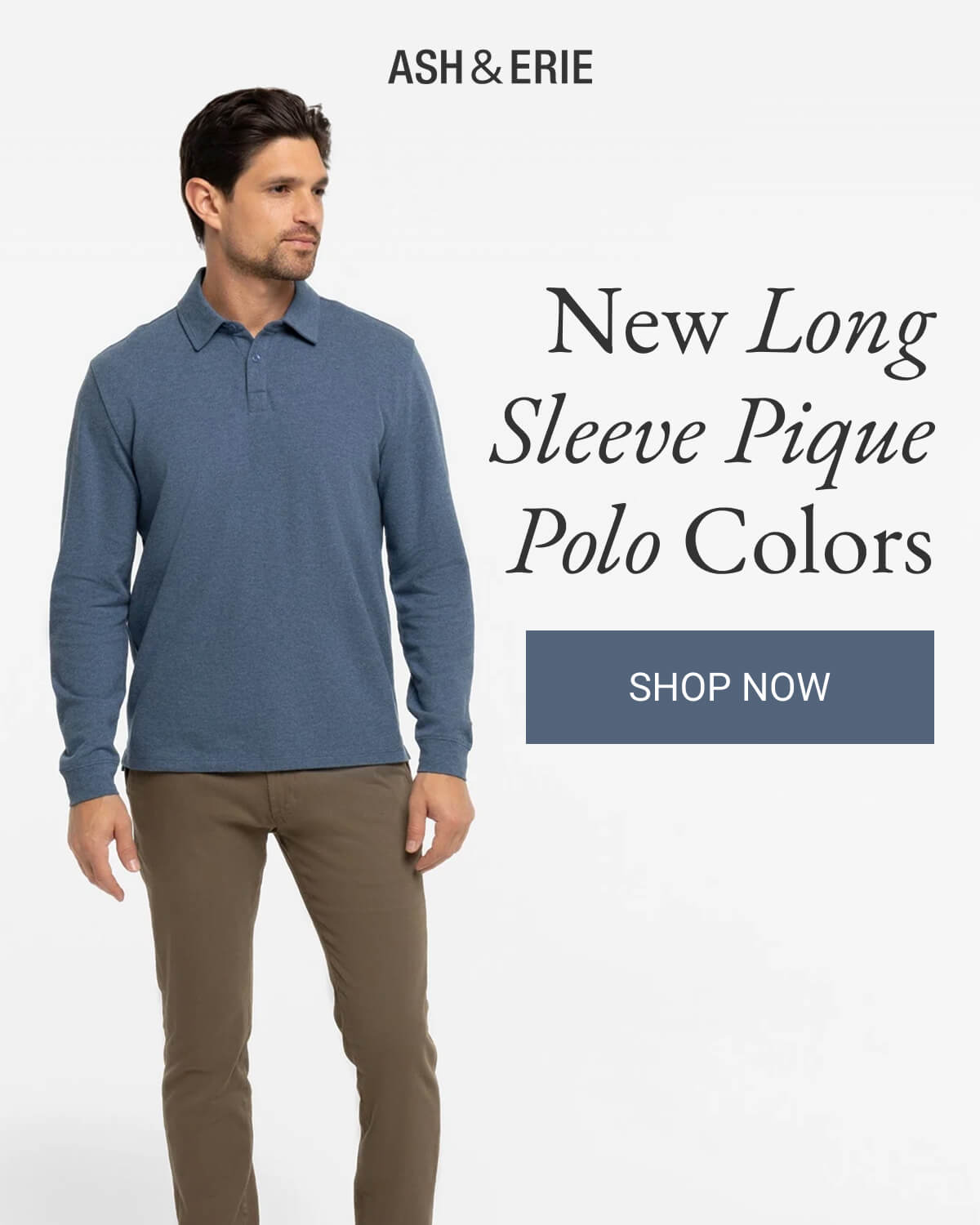 New Long Sleeve Pique Polo Colors