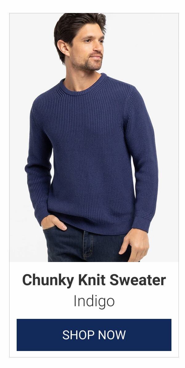 Indigo Chunky Knit Sweater