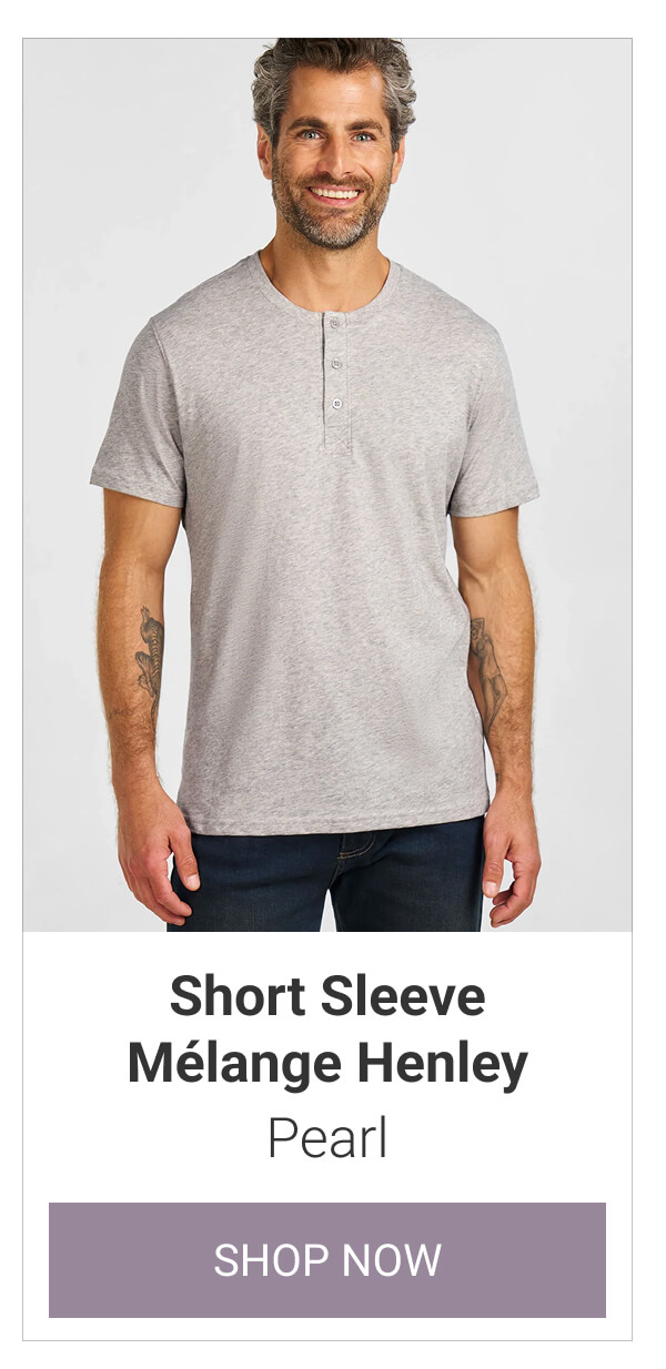 Pearl Short Sleeve Mélange henley