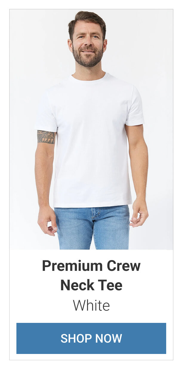 White Premium Crew Neck Tee